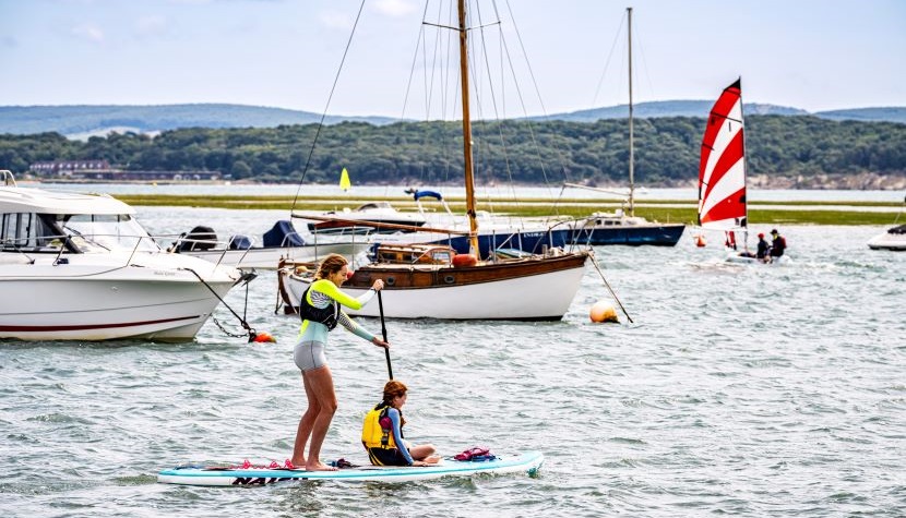 Paddleboarding at Keyhaven 